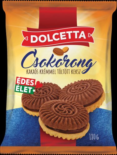 Dolcetta csokorong kakaós krémmel töltött keksz 180g