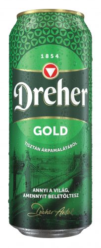 Sör Dreher Gold dobozos 0,5 l