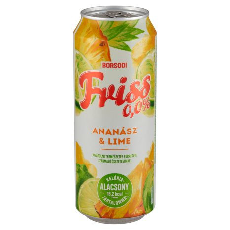 Sör Borsodi Friss 0,0% ananász-lime 0,5l