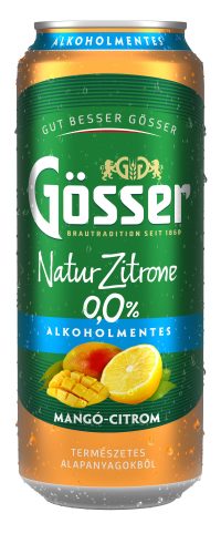 Sör Gösser Natur Zitrone Mangó-Citrom 0% 0,5l